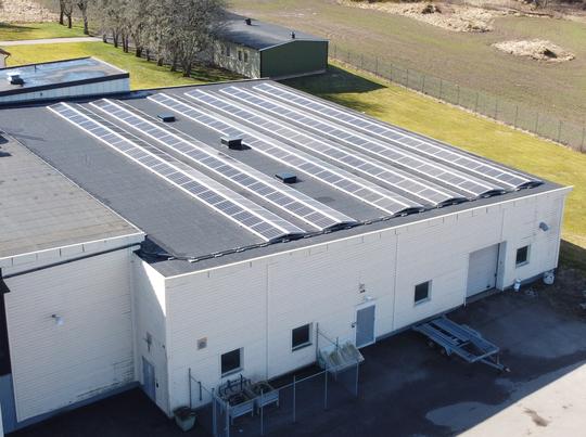 Solceller på industrilokal